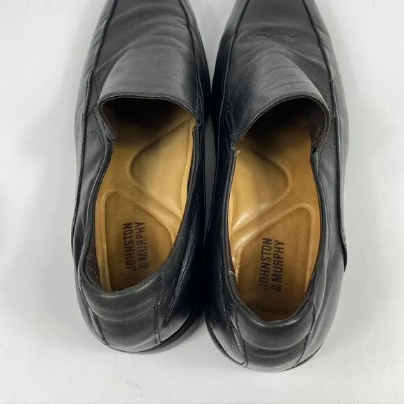 Johnston &amp; Murphy Flex Men's Tilden (Slip-on) in Black Leather Loafer Size 10.5