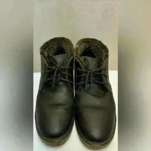 JOHNSTON &amp; MURPHY MEN'S SHOES SIZE 11.5 M BROWN LEATHER BOOTS SHEARLING LINED