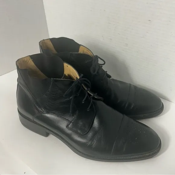 Johnston Murphy Signature Series Men’s Chukka Ankle Boot Made Italy Black