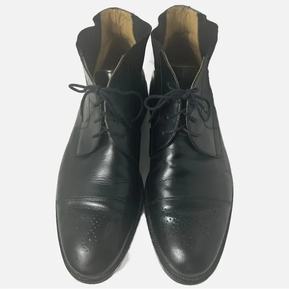 Johnston Murphy Signature Series Men’s Chukka Ankle Boot Made Italy Black