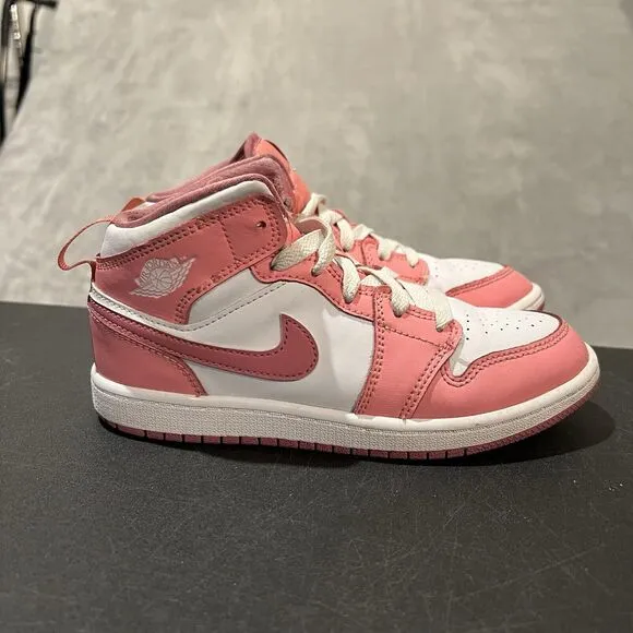 Jordan 1 Mid Valentines Day Youth 2Y Coral Chalk Desert Berry DQ8424-616