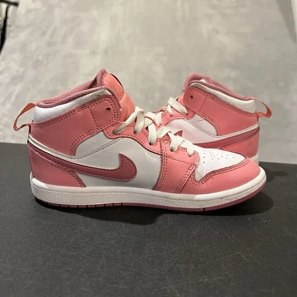 Jordan 1 Mid Valentines Day Youth 2Y Coral Chalk Desert Berry DQ8424-616