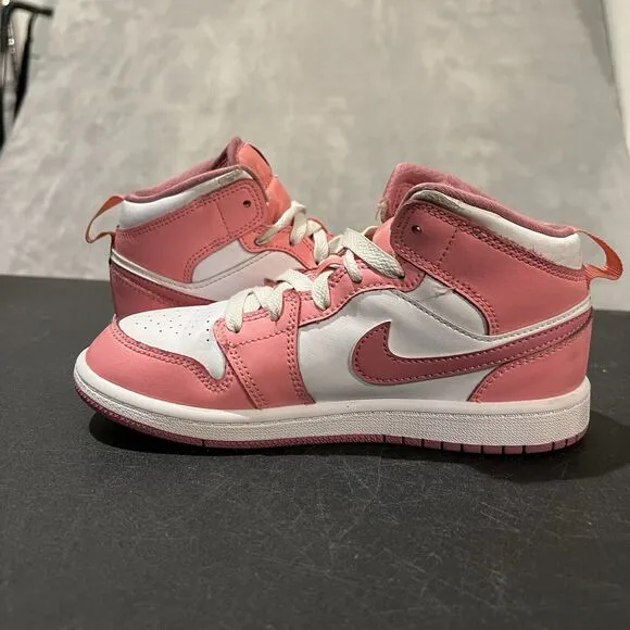 Jordan 1 Mid Valentines Day Youth 2Y Coral Chalk Desert Berry DQ8424-616