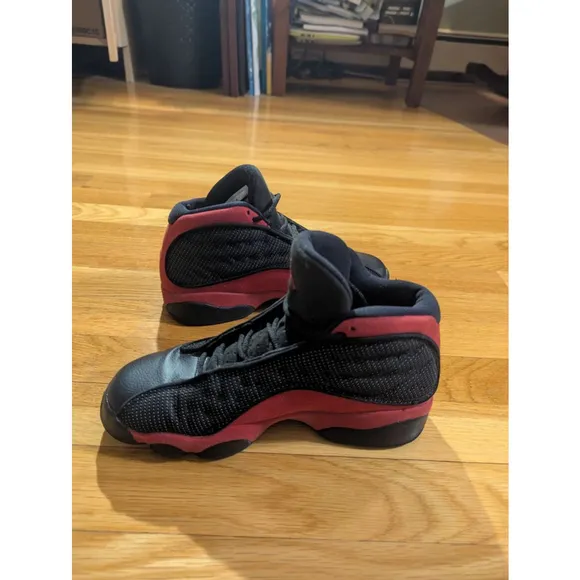 Jordan 13 Retro Basketball Shoes Black Red Size 5Y 2017 XIII 414574-004