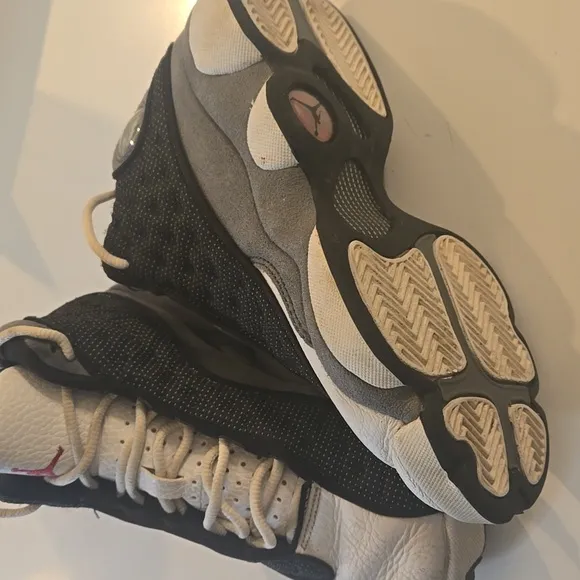 Jordan 13 youth size 3.5 black and White High-Top Sneakers