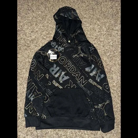 Jordan Big Kids (Boy's) Holiday Shine Air AOP Pullover Hoodie