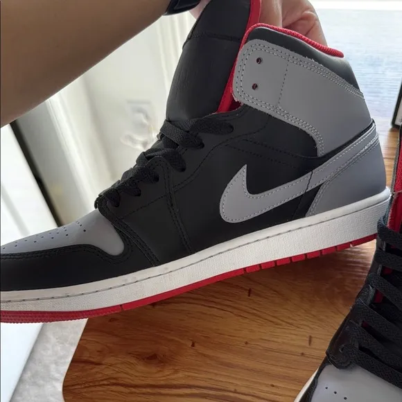 Jordan Black and Gray High-Top Sneakers