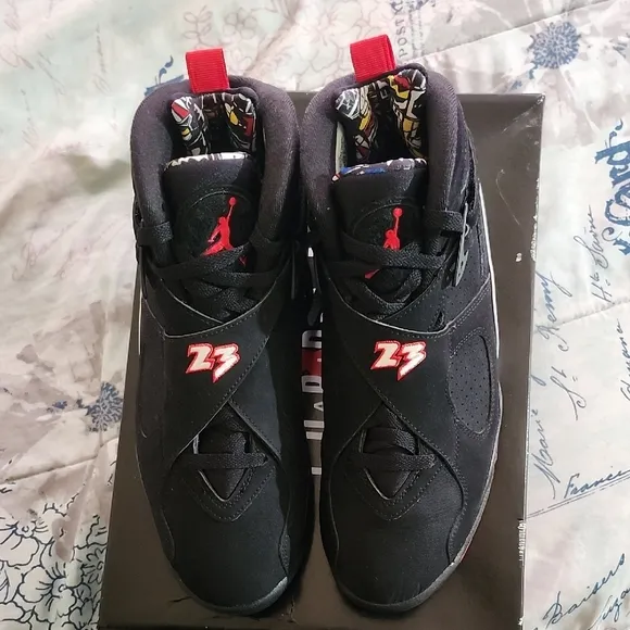 Jordan Black and Red Sneakers High-Top