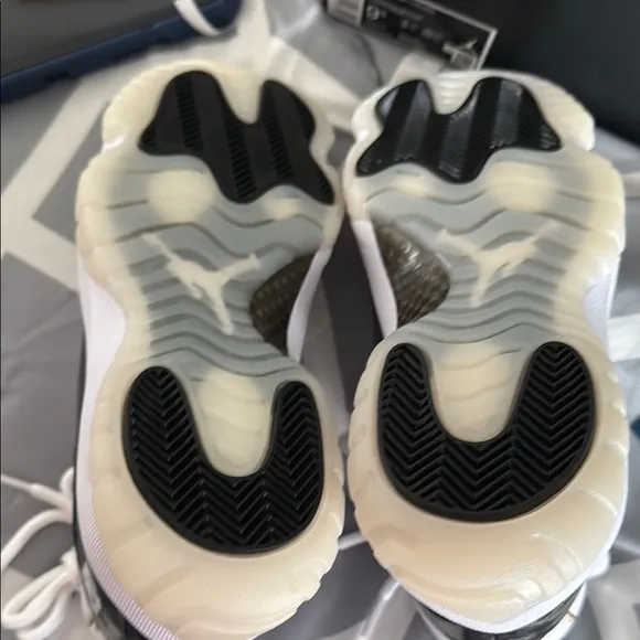 Jordan Black and White Athletic Shoes with Patent Leather