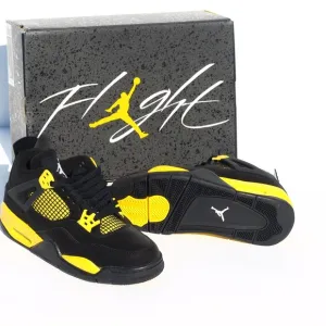 Jordan Black and Yellow High-Top Sneakers