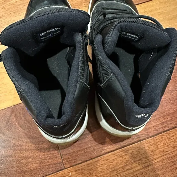 Jordan Black High-Top Sneakers with Patent Leather