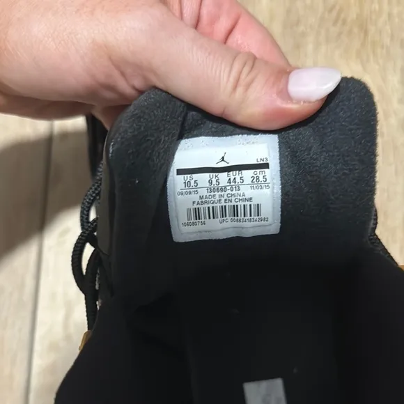 Jordan Black Sneakers Premium Leather High-Top