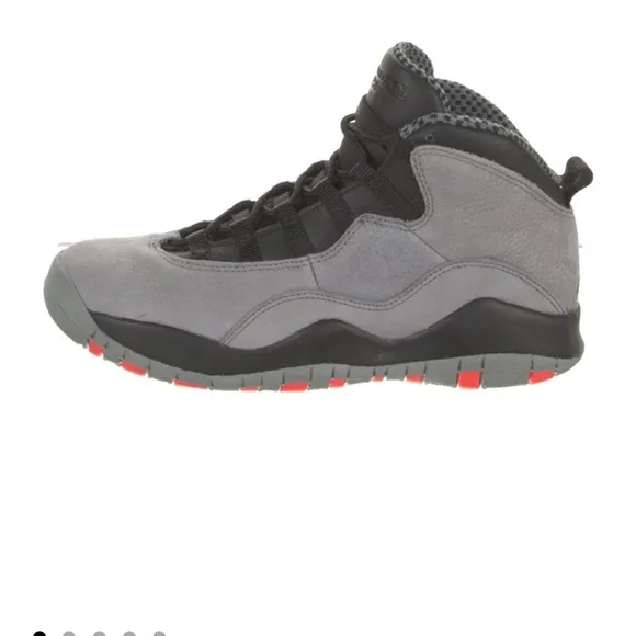 Jordan Gray and Black High-Top Sneakers