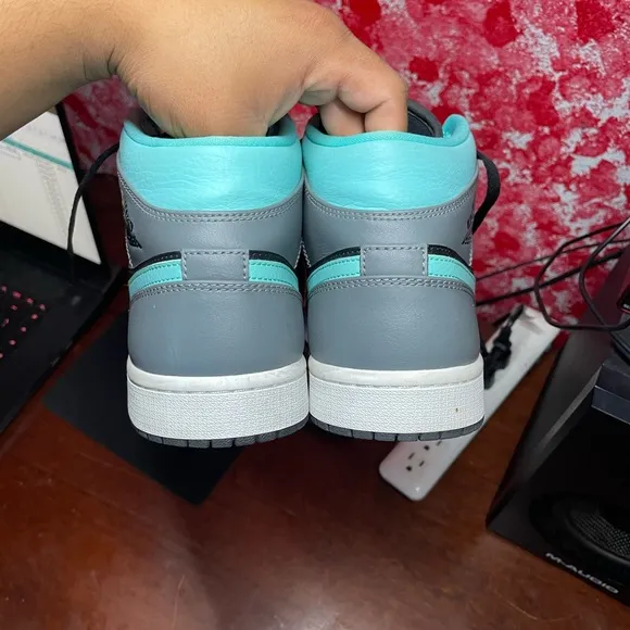 Jordan High-Top Sneakers in Black and Teal