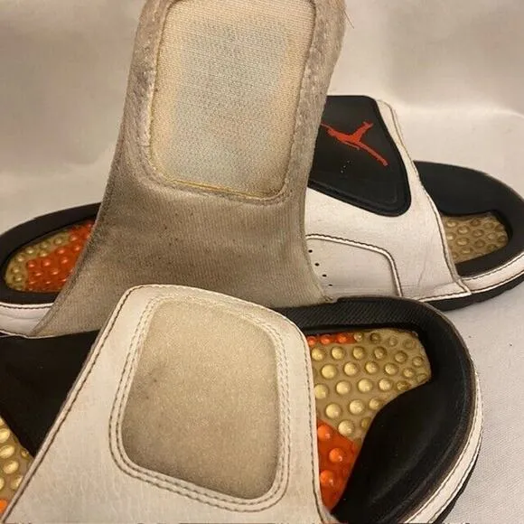 Jordan Hydro Slides Retro 6 Infrared Men's Size 10 White Slippers Shoes