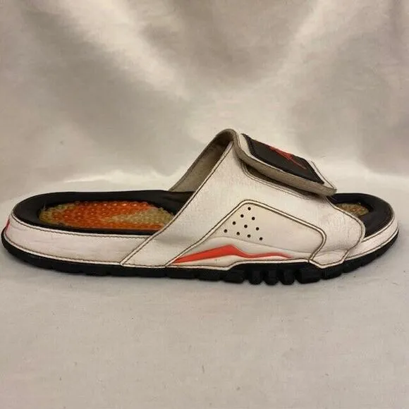 Jordan Hydro Slides Retro 6 Infrared Men's Size 10 White Slippers Shoes