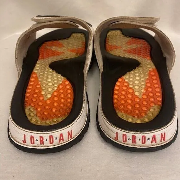 Jordan Hydro Slides Retro 6 Infrared Men's Size 10 White Slippers Shoes