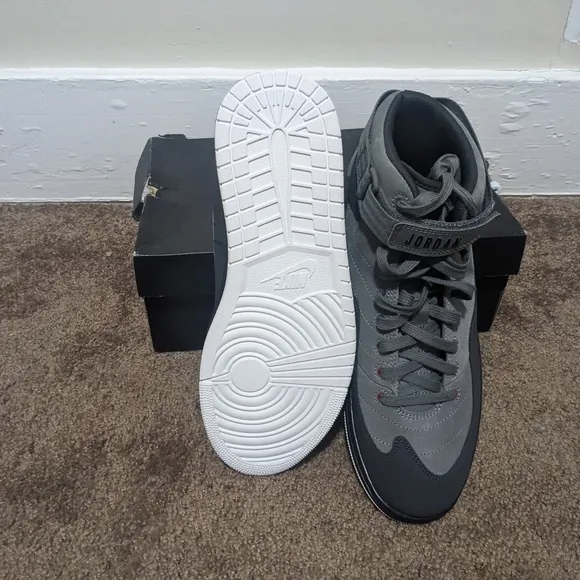 Jordan Men's Gray High-Top Sneakers