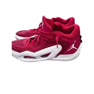 Jordan Men's Red White Jayson Tatum Gym Lace Up Basketball Shoes Size 10