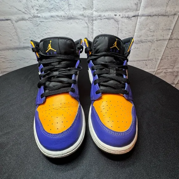 Jordan Orange and Purple Sneakers High-Top Style