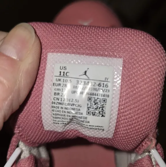 Jordan Pink High Top Sneakers Toddler Size 11C