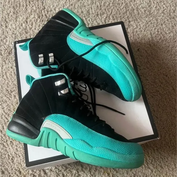 Jordan Teal  &amp; Black Jumpman 12s