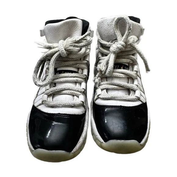 Jordan White and Black High-Top Sneakers