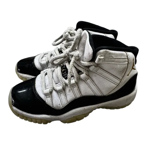 Jordan White and Black High-Top Sneakers