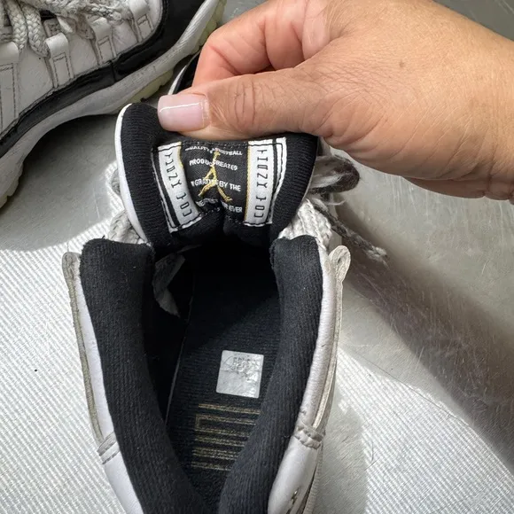 Jordan White and Black High-Top Sneakers