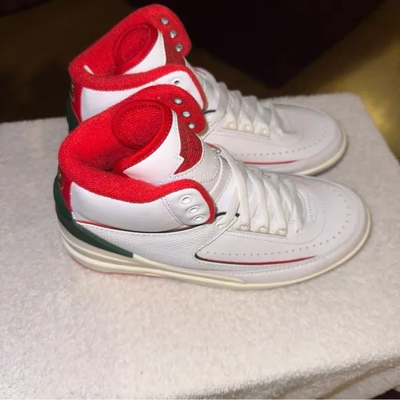 Jordan White Red Classic High-Top Sneakers