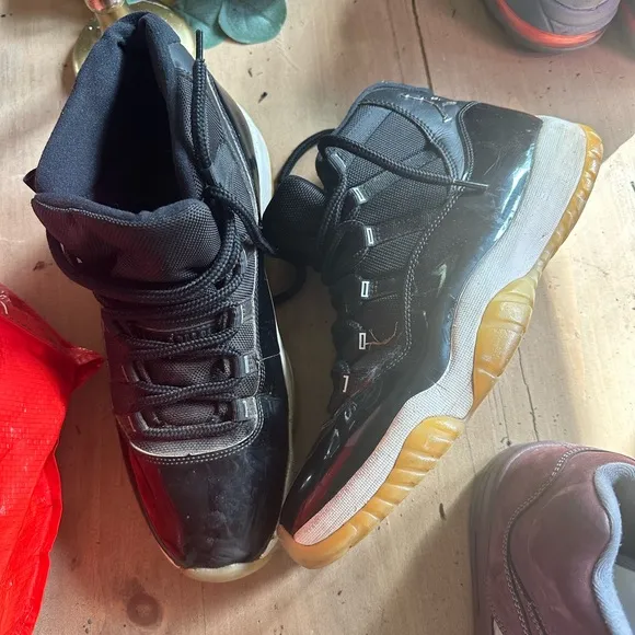 Jordan’s 11 Black High-Top Sneakers
