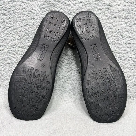 Josef Seibel Airped Plus H Womens Size 37 US 6-6.5 Sandals Shoes Black Leather