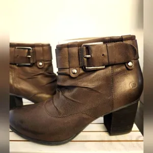 Josef Seibel Dark Brown Leather Ankle Boots 👢.
