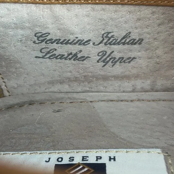 Joseph Abboud Tan Leather Clarence 9.5 Slip on Loafer