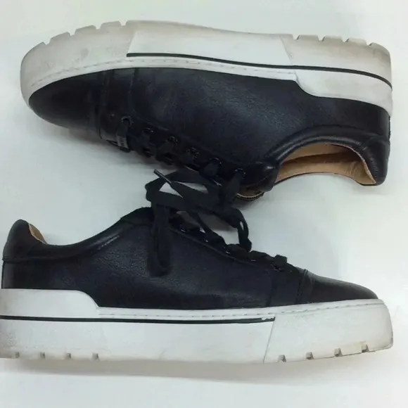 J/Slides Black Leather Sneakers