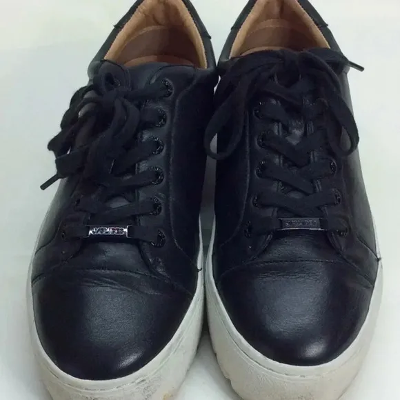 J/Slides Black Leather Sneakers