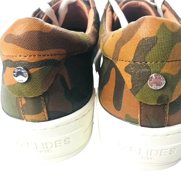 J/Slides Hippie Camo Leather Platform Sneakers NIB