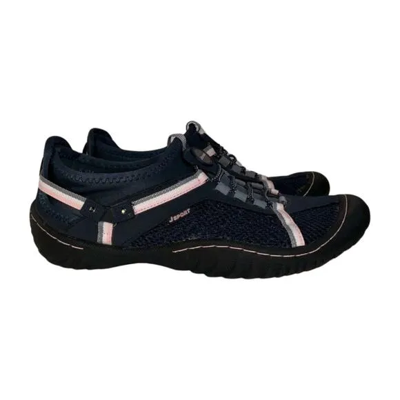 Jsport By Jambu Tahoe Water Ready Sneaker Shoes Blue Pink Slip On Size 6.5