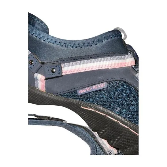 Jsport By Jambu Tahoe Water Ready Sneaker Shoes Blue Pink Slip On Size 6.5