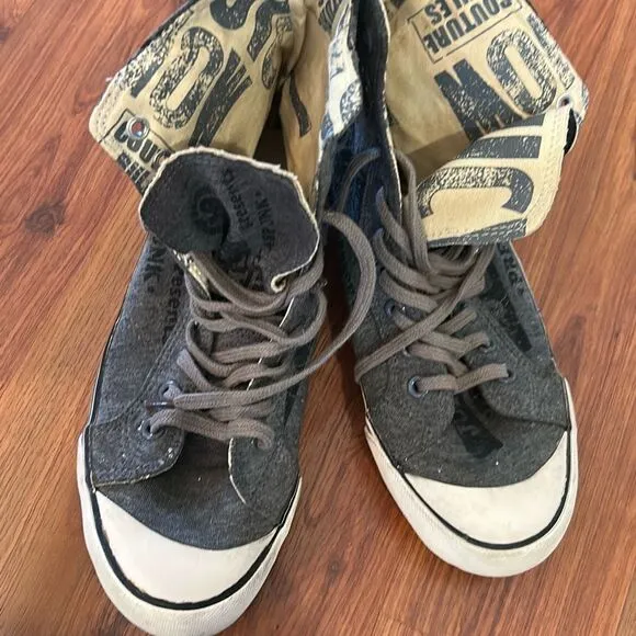 Juicy Couture y2k punk vintage gray high top sneakers 6.5