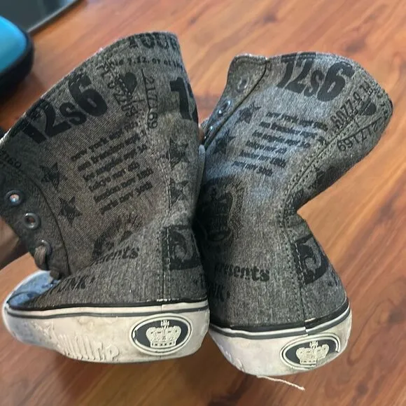 Juicy Couture y2k punk vintage gray high top sneakers 6.5