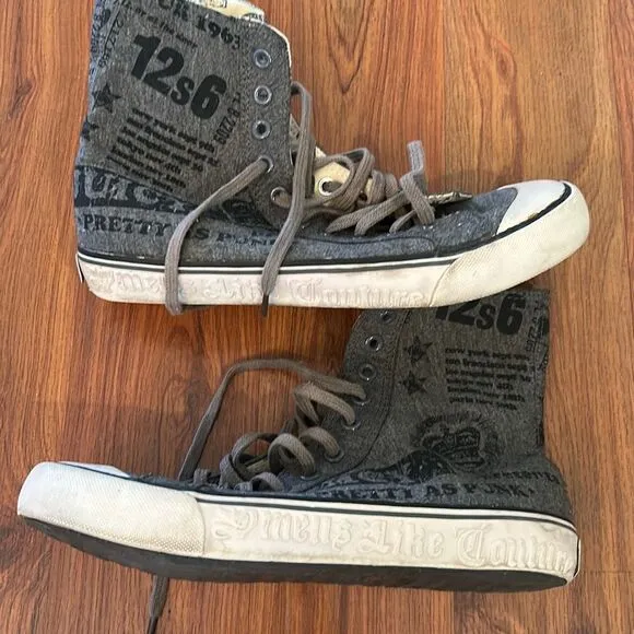 Juicy Couture y2k punk vintage gray high top sneakers 6.5