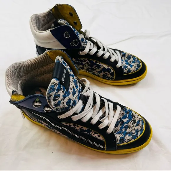 Just Cavalli By Roberto Cavalli Sport High Top Sneakers Pattern  Sz 9 L030922