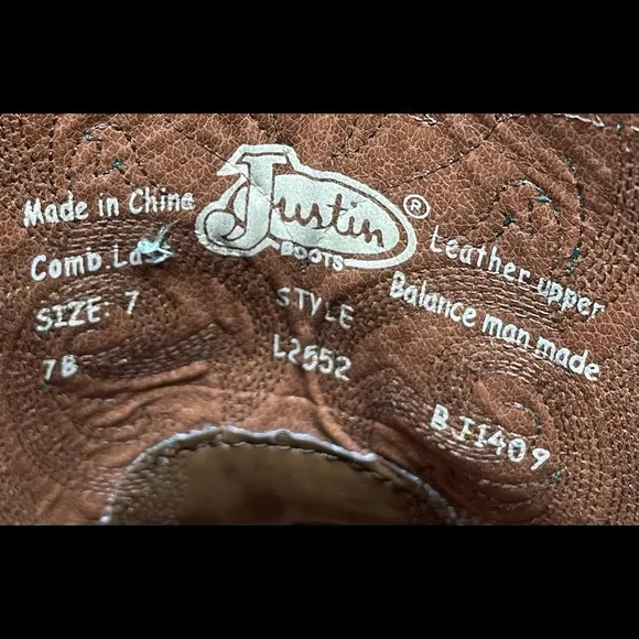 Justin Boots 12” Stampede Boot Brown Mens 7