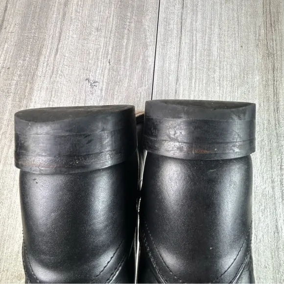 Justin Boots Black Leather Roper Round Almond Toe Cowboy Boot Women’s Size 6.5
