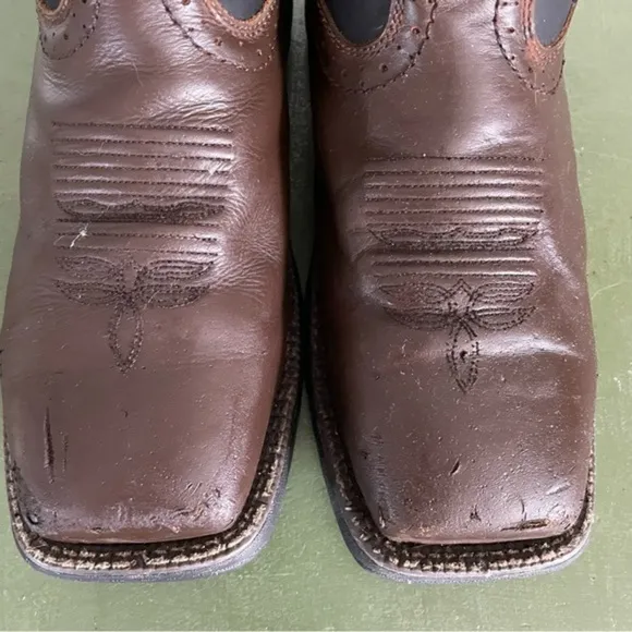 Justin Composite Square Toe Waterproof Cowboy Work Boots Size 8EE