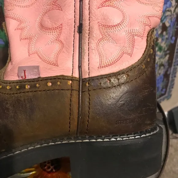Justin Gypsy Bay Apache Steel Toe Work boot size 9
