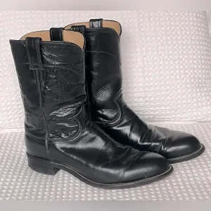 Justin leather cowboy boots