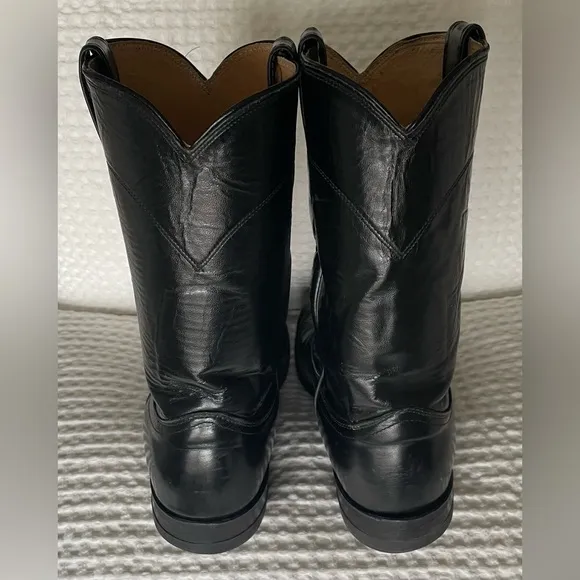 Justin leather cowboy boots