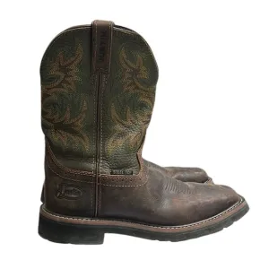 Justin Leather Steel Toe Boots Size 8.5